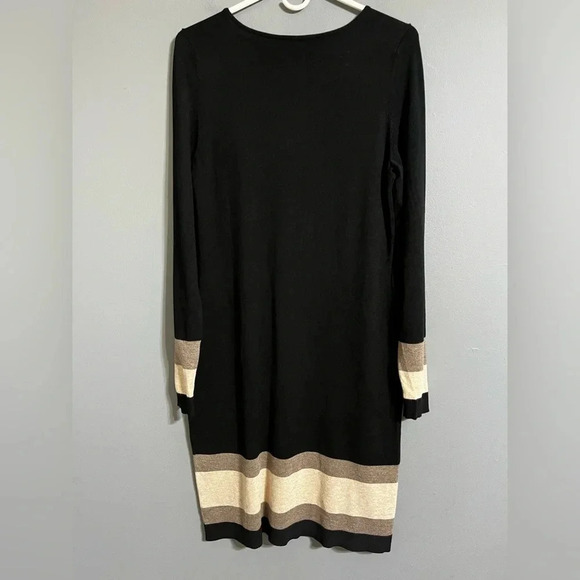 INC International concepts black tan dress size medium - Picture 2 of 5